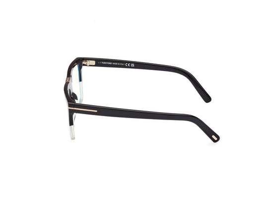 Tom Ford FT5912-B 001 Rectangle Eyeglasses 57mm – Shiny Black Tom Ford | Accessories | Tom Ford Women Eyeglasses Black Cat  main image 3