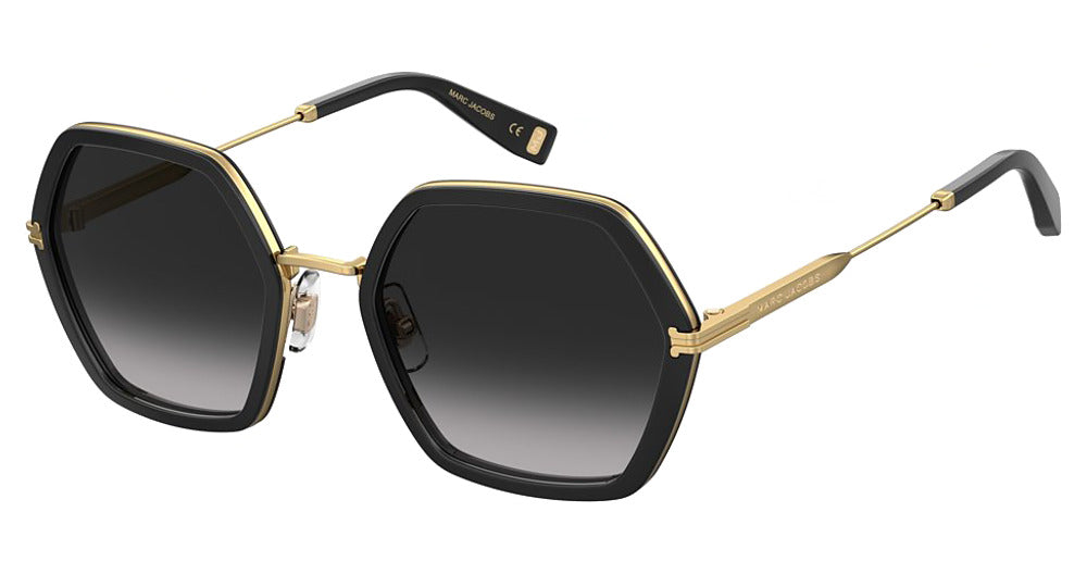 Marc Jacobs Hexagonal Black and Gold Sunglasses Amazon.com: Marc Jacobs MARC 496/S Gold/Grey 55/17/140 women  main image 4